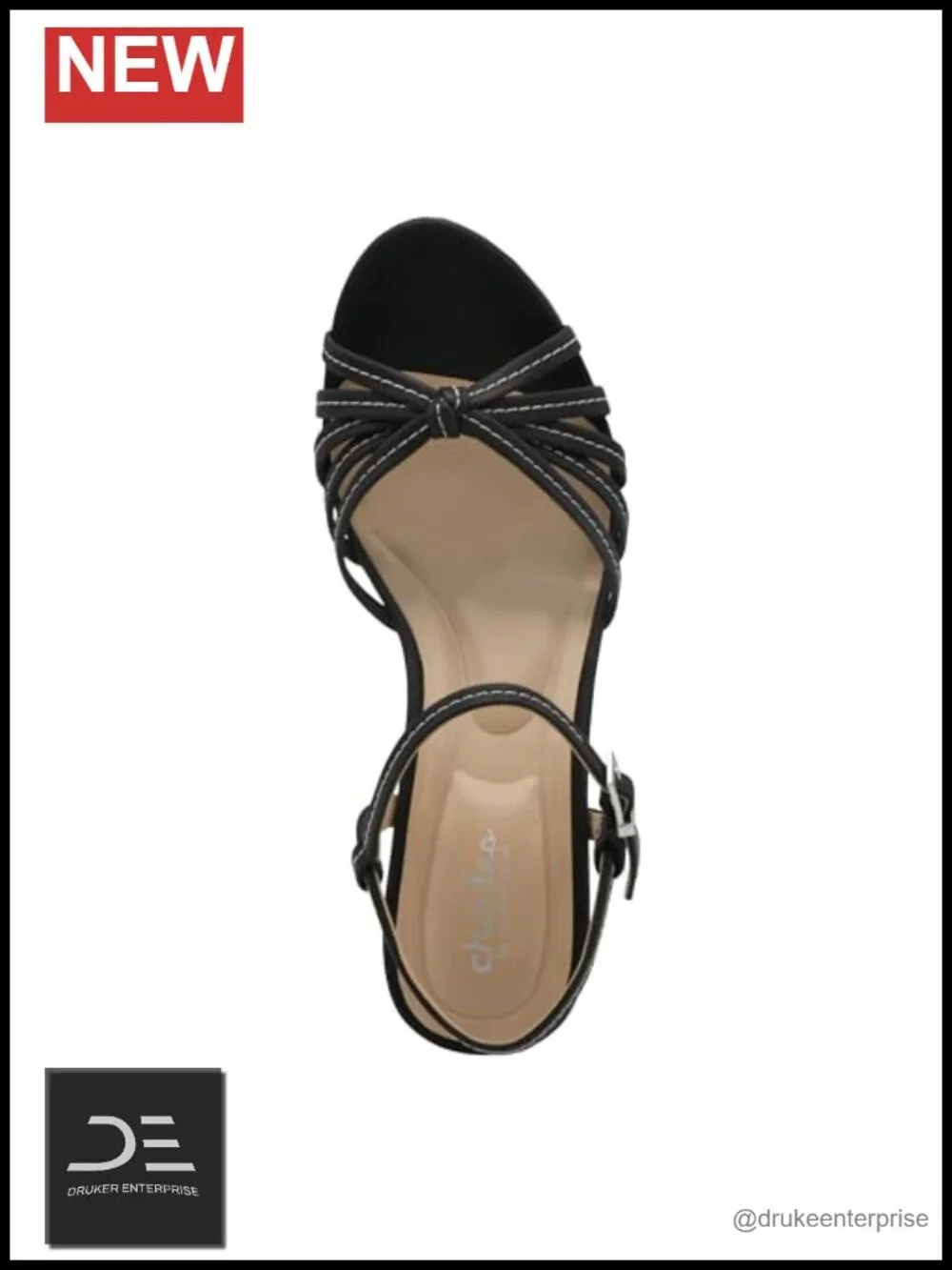 Women's Lulu Wedge Sandal with Adjustable Strap and Faux Leather Lining